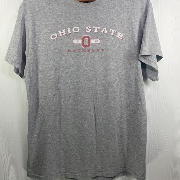 4th and 1 - Vintage Ohio State Buckeyes Gray Short Sleeve Shirt Size Large - Picture 2 of 5